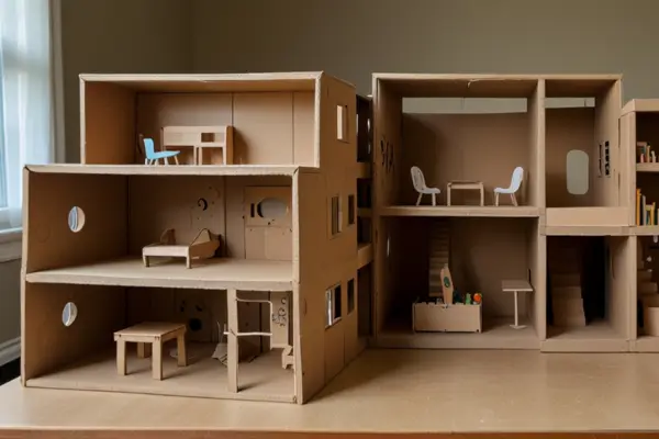 Casas de Miniatura com Caixas de Papelão: Crie Modelos Detalhados e Econômicos